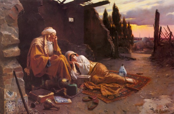 In the ruins near Istanbul by Rudolf Ernst